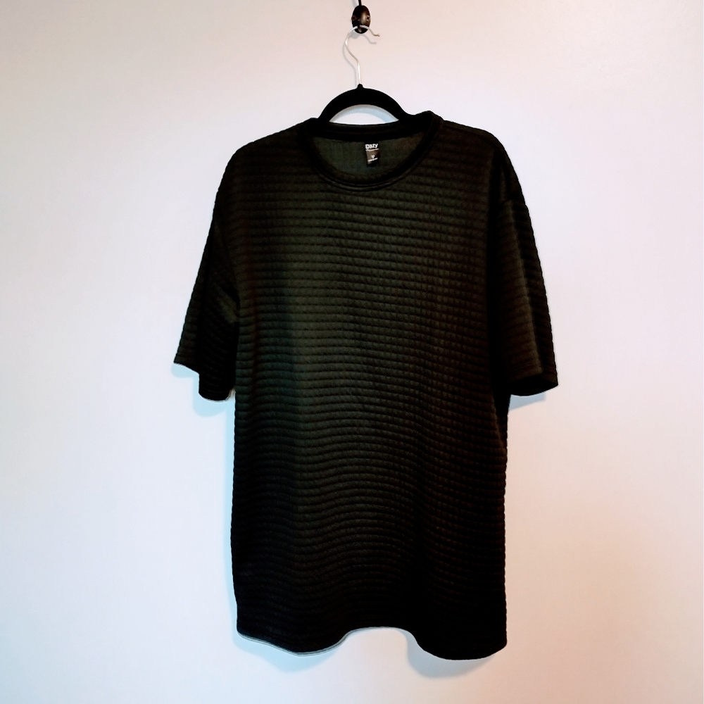 Dazy black t-shirt dress with ribbed fabric size medium